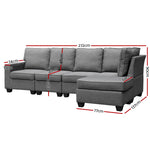 Sofa Set 5 Seater Modular Chaise - Pay 50% deposit & we deliver