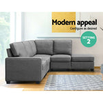 Sofa Set 5 Seater Modular Chaise - Pay 50% deposit & we deliver