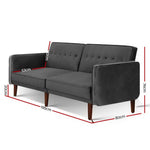 Sofa Bed 3 Seater Futon Recliner - Pay 50% deposit & we deliver