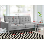 Sofa Bed Lounge Set 3 Seater Ottoman - Pay 50% deposit & we deliver