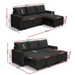 3 Seater Sofa Bed Storage lounge - Pay 50% deposit & we deliver