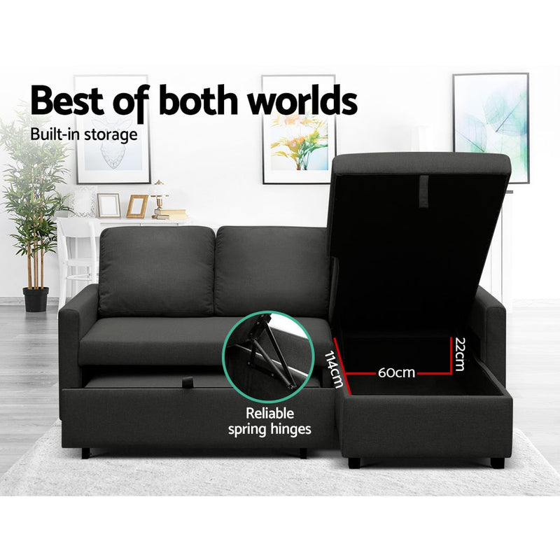 3 Seater Sofa Bed Storage lounge - Pay 50% deposit & we deliver