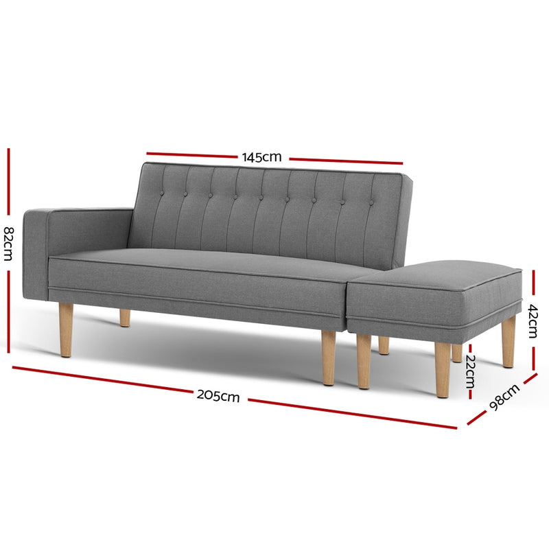 3 Seater Sofa Bed Ottoman Recliner - Pay 50% deposit & we deliver