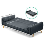 3 Seater Fabric Sofa Bed - Pay 50% deposit & we deliver