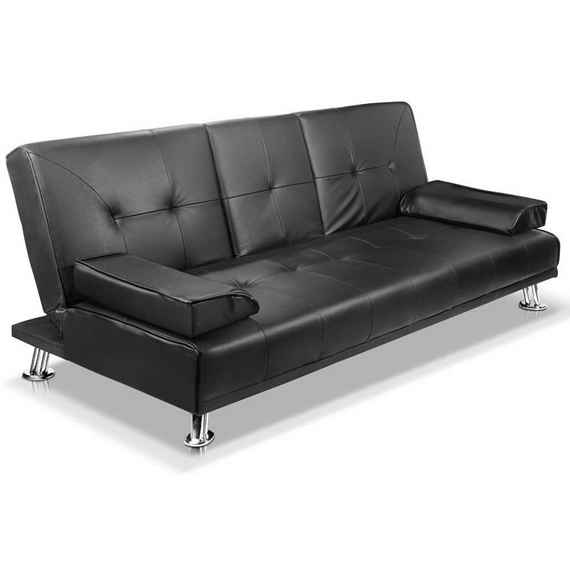 3 Seater PU Leather Sofa Bed - Pay 50% deposit & we deliver