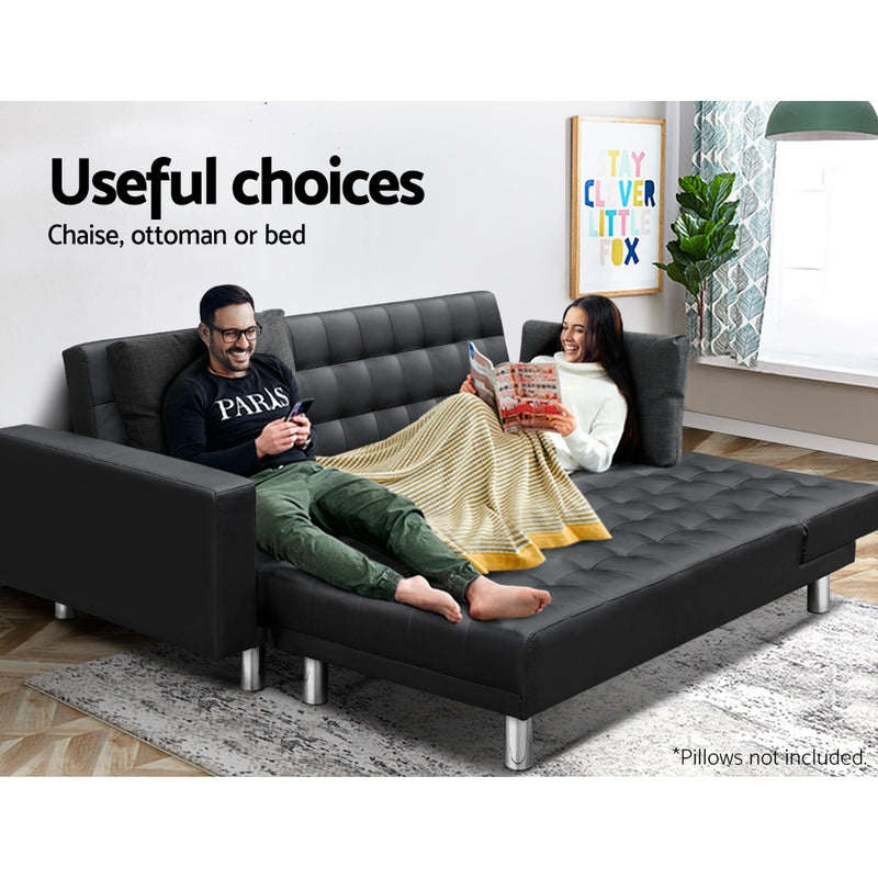 Modular PU Leather Sofa Bed - Pay 50% deposit & we deliver