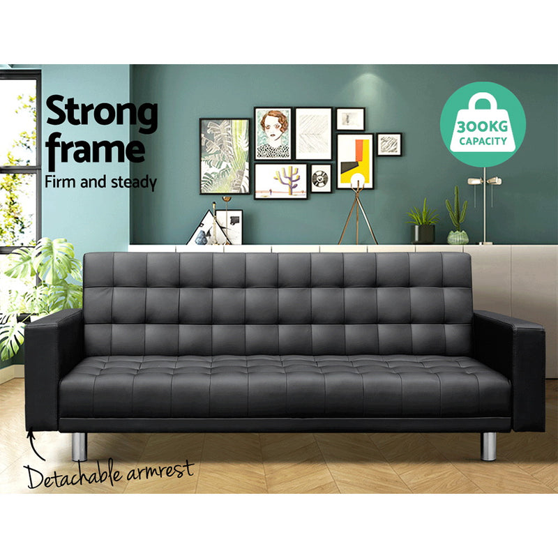 Modular PU Leather Sofa Bed - Pay 50% deposit & we deliver