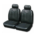 Leather Look PVC Seat Covers for Subaru Forester 03/2008-12/2012 Black 2Row's