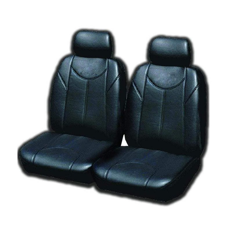 Leather Look PVC Seat Covers for Ford Territory 05/2004 -On New BLACK 2 ROWS