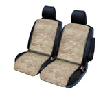 Sheepskin (Lambswool) Car Seat Insert Covers Pair 30MM TC Thick Airbag Safe - Mocha