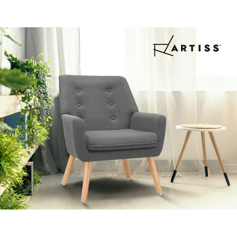 Fabric Dining Armchair - Grey - Pay 50% deposit & we deliver