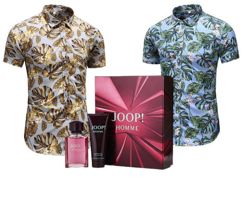 Special Gift for Him, 2 x Hawaiian shirt + 1 Joop Set