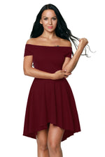 Burgundy All The Rage Skater Dress