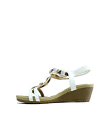 Summer Slingback Wedge White