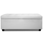 Artiss Large PU Leather Storage Ottoman - White