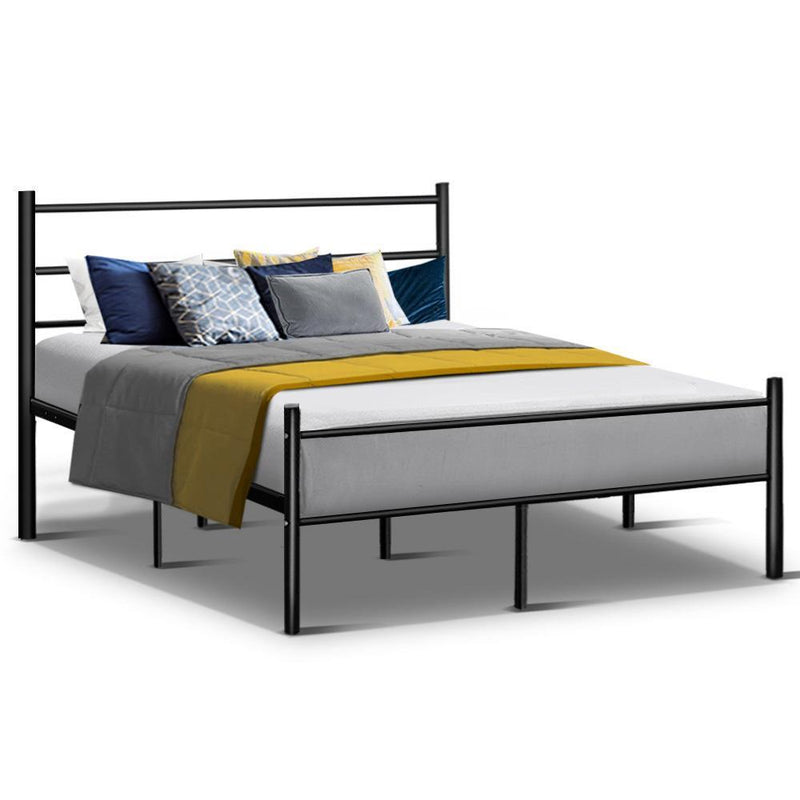 Artiss Metal Queen Bed Frame - Black