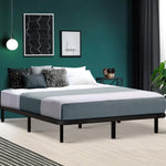 Artiss Queen Size Metal Bed Base - Black