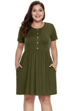 Army Green More Than Fair Plus Size Dress