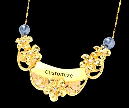 Hawaiian Necklace for women Lover's Customized Name