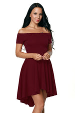 Burgundy All The Rage Skater Dress