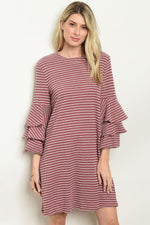 Mauve Stripes Dress