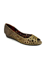 Indi Low Wedge Perforated Sandal Bronze