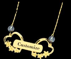 Hawaiian Necklace for women Lover's Customized Name