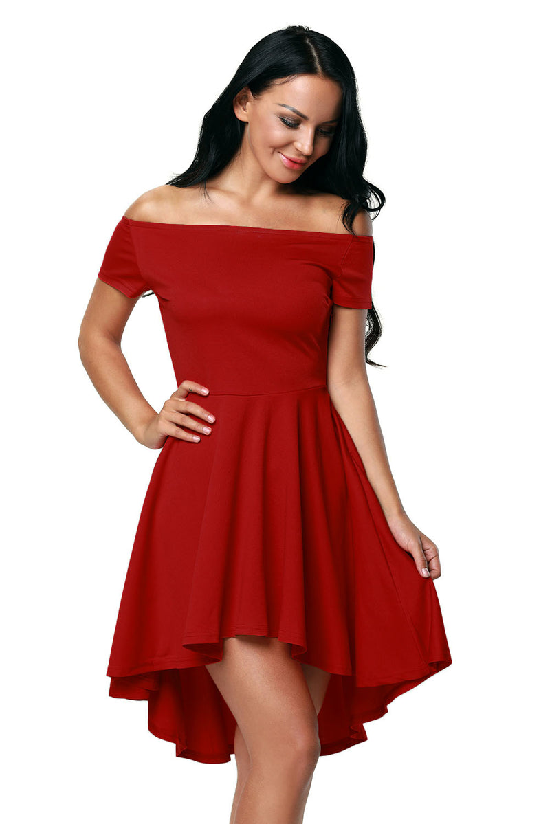 Hot Red All The Rage Skater Dress