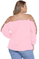 Pink Plus Cut out Swing Arm Top