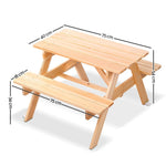 Keezi Kids Wooden Picnic Table Set with Umbrella