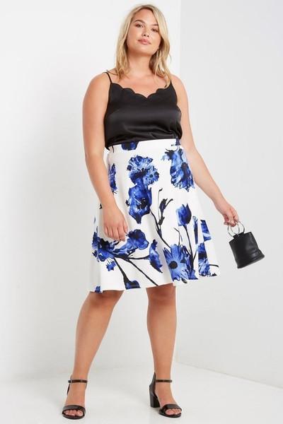 Victoria Splash Midi Skirt