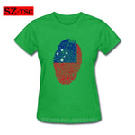 Women T-Shirt Plus Size Clothes Samoa Fingerprint