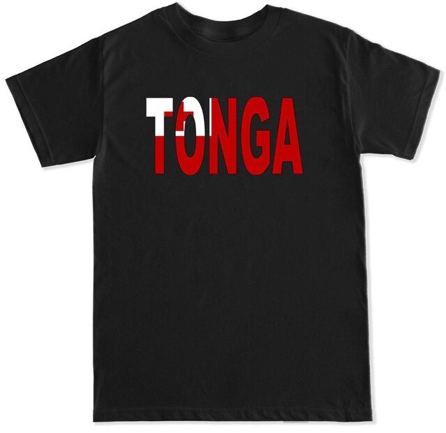 Tonga Badge Men's Black T Shirt2018