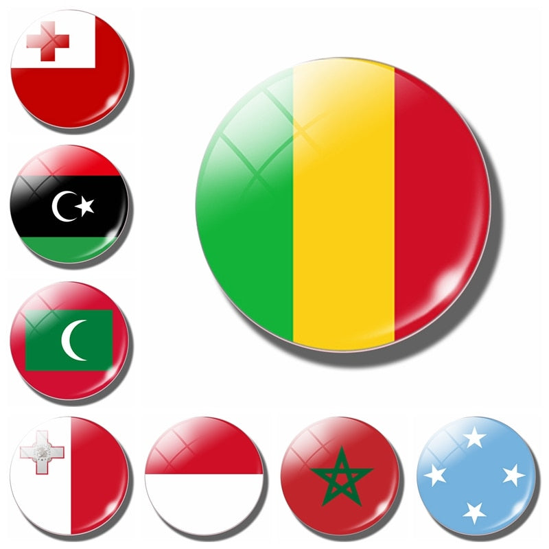 Mali Flag 30 MM Fridge Magnet  Tonga