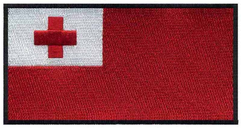 Tonga embroidery flag patches iron on logos 3"wide