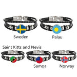 Samoa,  flag multi-layer leather bracelet fashion