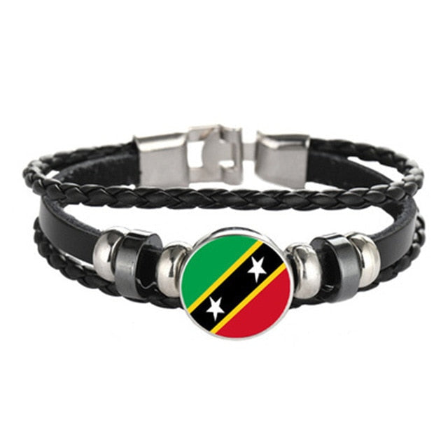 Samoa,  flag multi-layer leather bracelet fashion