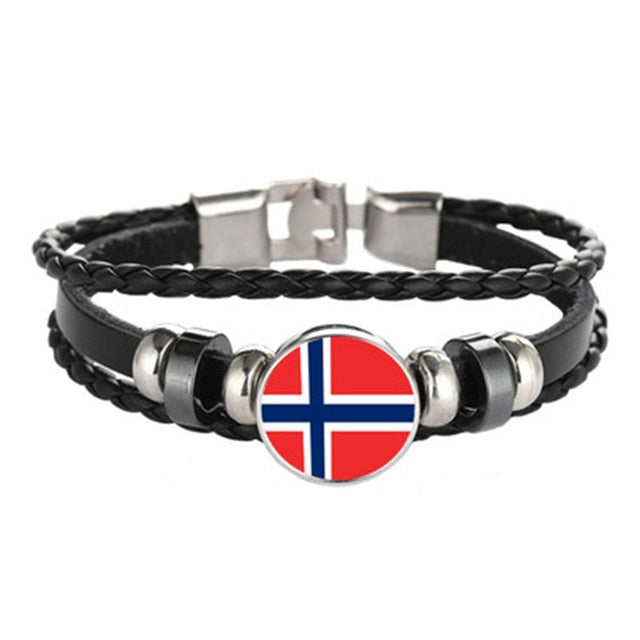 Samoa,  flag multi-layer leather bracelet fashion