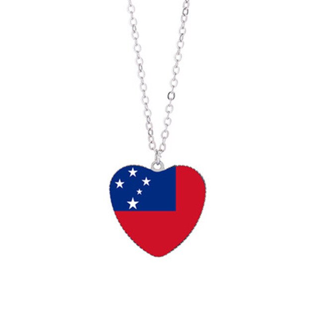 Samoa flag necklace