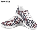 INSTANTARTS Flats Shoes Men's Casual Sneakers Shoes Polynesian Traditional Tribal 3D Printed Male Air Mesh Walking Shoes Man Boy