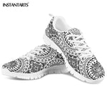 INSTANTARTS Flats Shoes Men's Casual Sneakers Shoes Polynesian Traditional Tribal 3D Printed Male Air Mesh Walking Shoes Man Boy