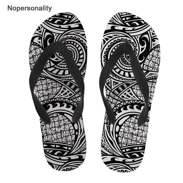 No personality Men Flip-flops Polynesian Design