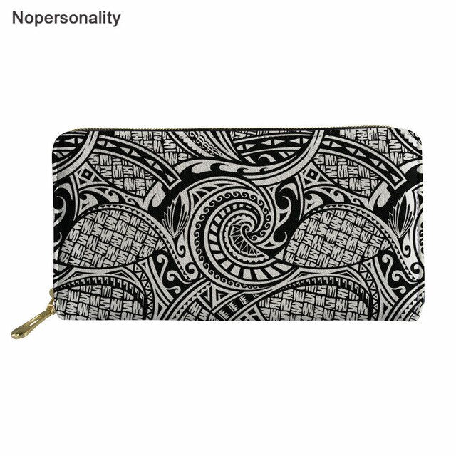 Nopersonality Polynesian Style Women Leather wallet