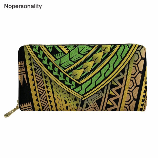 Nopersonality Polynesian Style Women Leather wallet