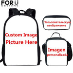 FORUDESIGNS Polynesian Traditional Tribal Print 3pcs Primary Kids School Bags Set Children School Backpack Satchel Shoulder Bags