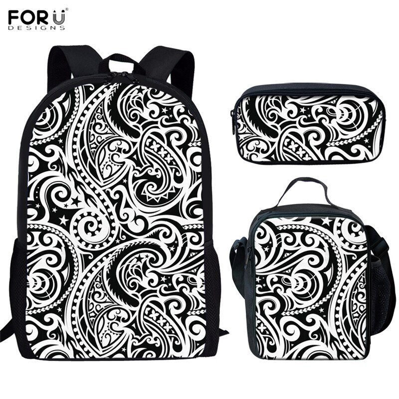 Polynesian Tribal Pattern Girls Boys Backpacks