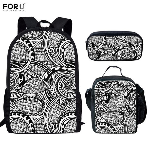 Polynesian Tribal Pattern Girls Boys Backpacks