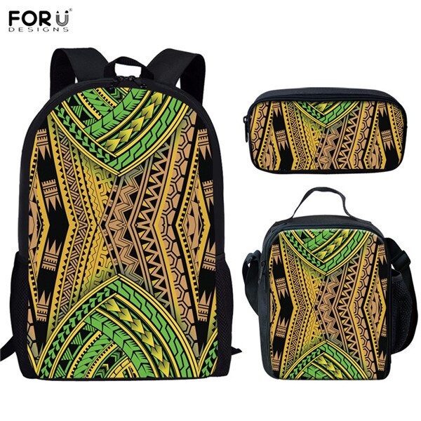 Polynesian Tribal Pattern Girls Boys Backpacks