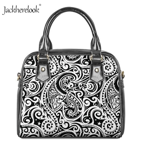 Women PU Leather Shoulder Bag Polynesian style