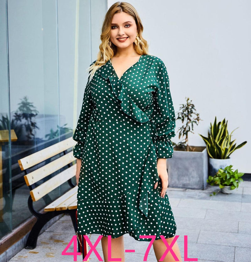 2019 fashion autumn winter plus size dress for women